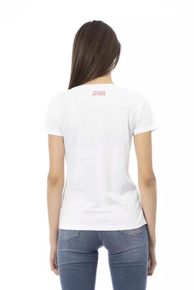 Trussardi Action White Cotton Women Top