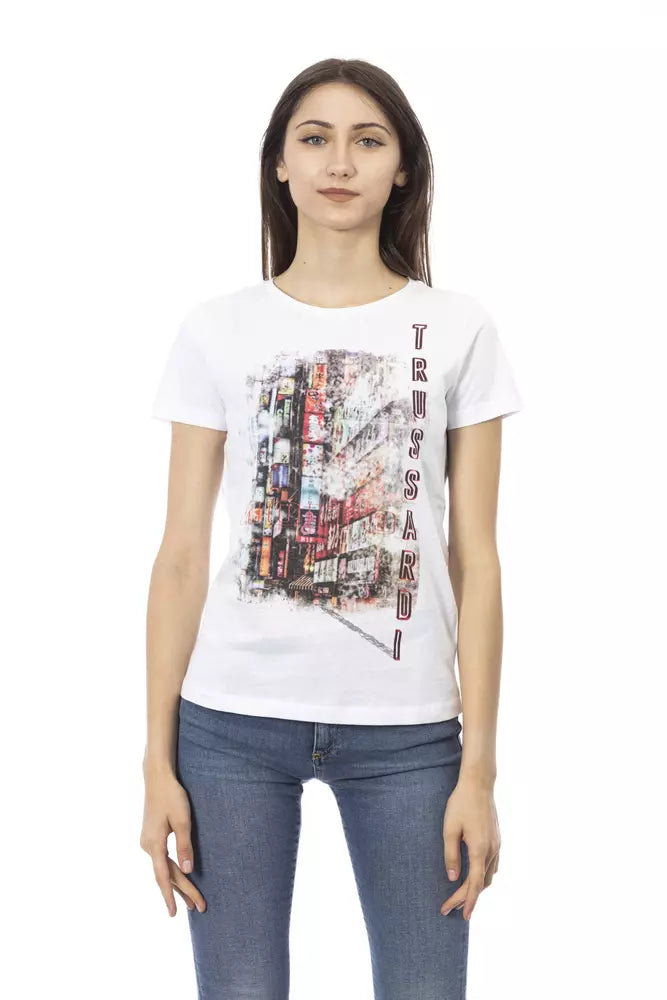 Trussardi Action White Cotton Women Top