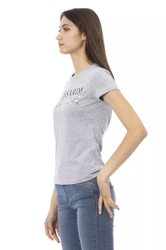 Trussardi Action Gray Cotton Women Top