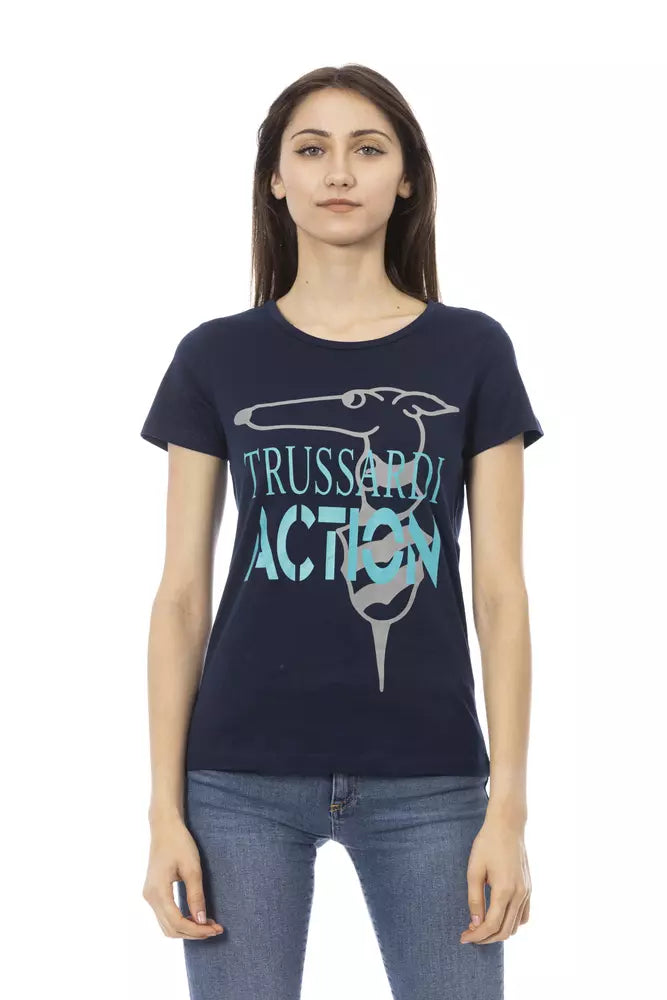 Trussardi Action Blue Cotton Women Top