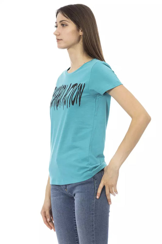 Trussardi Action Light Blue Cotton Women Top