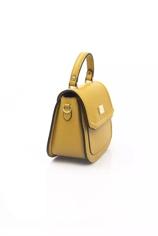 Baldinini Trend Yellow Leather Women Handbag