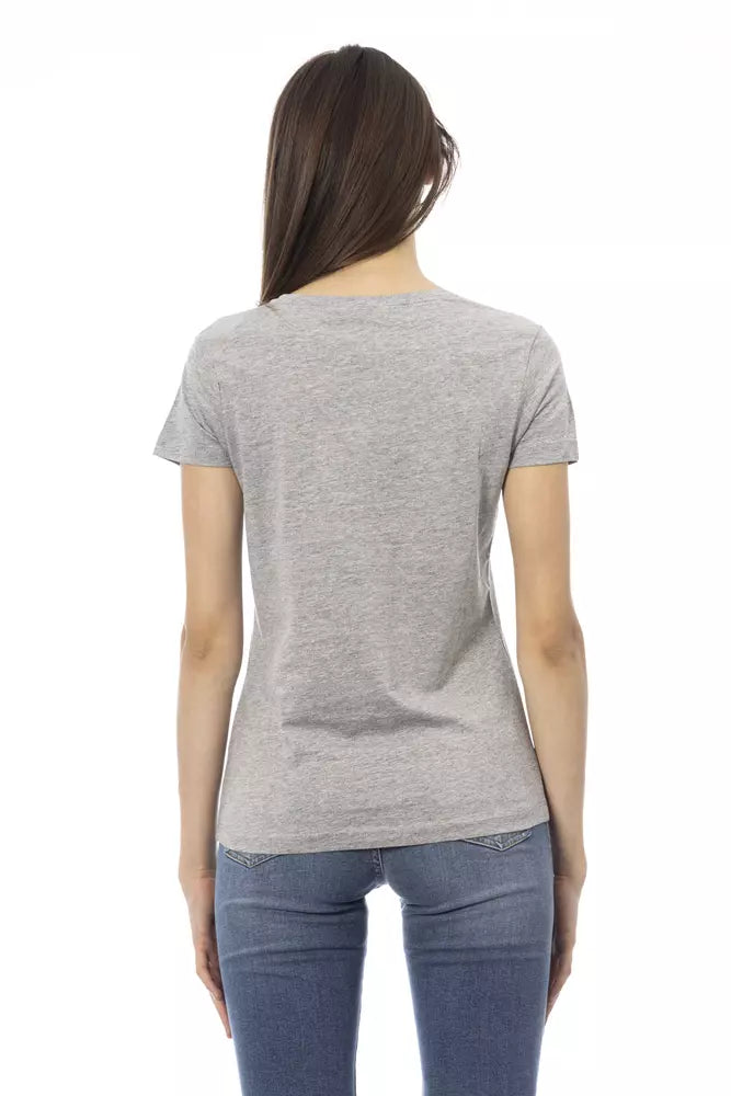 Trussardi Action Gray Cotton Women Top