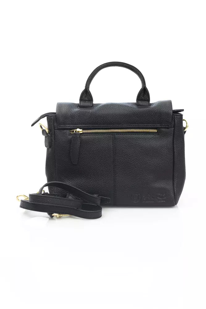 La Martina Black Leather Women Crossbody Bag