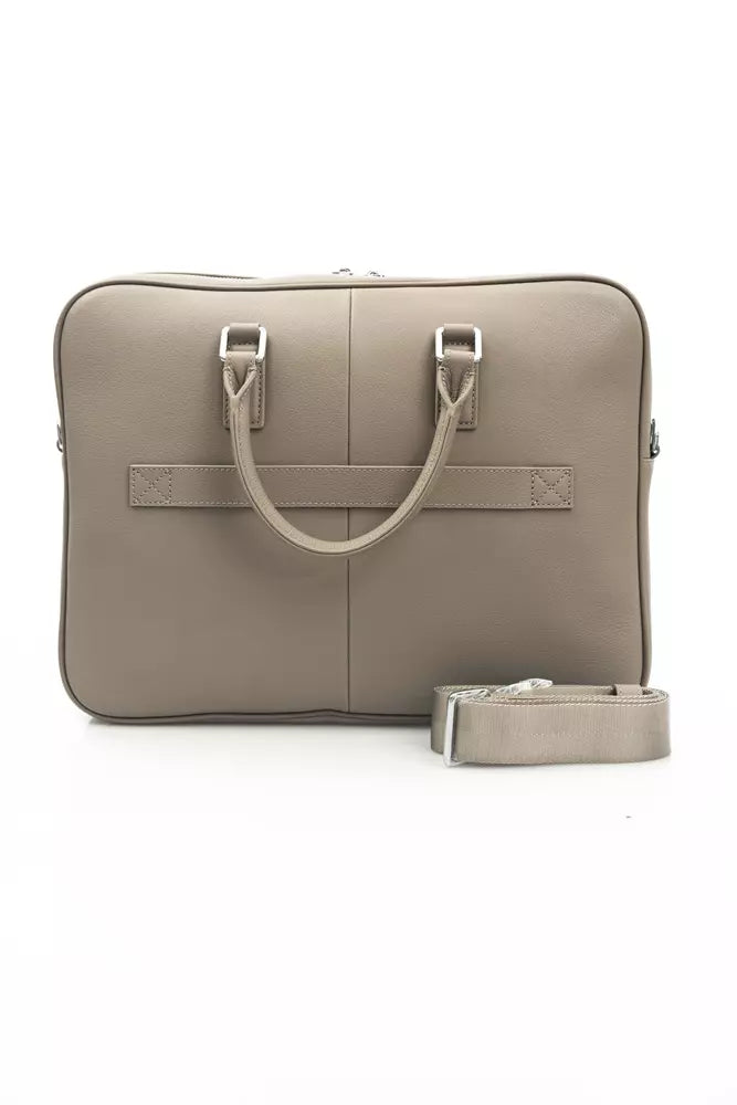 Cerruti 1881 Gray Leather Women Crossbody