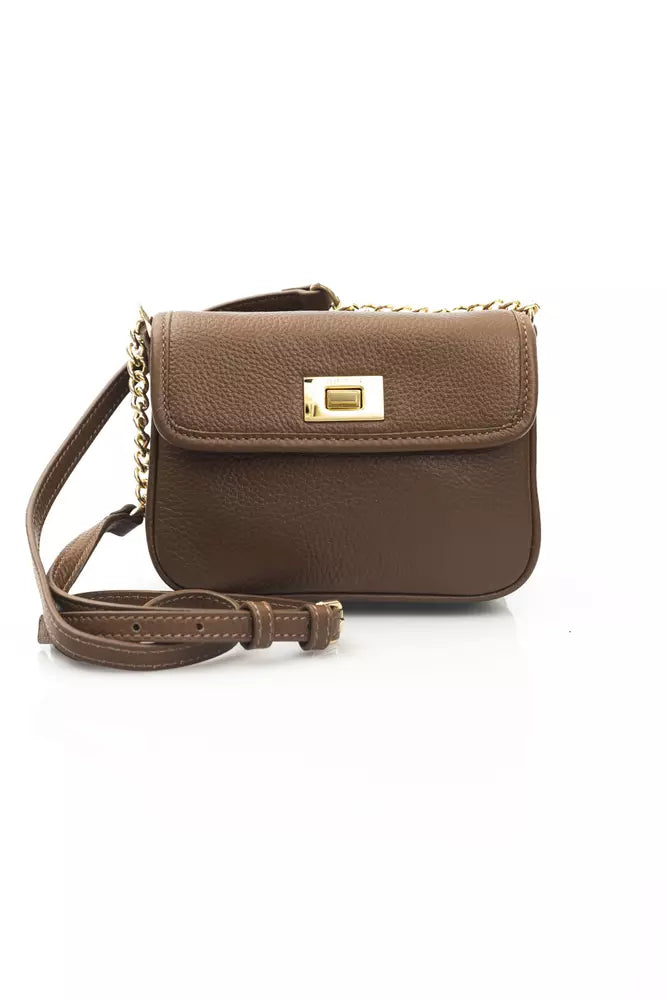 Cerruti 1881 Brown Leather Women Crossbody Bag