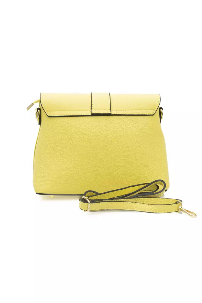 Baldinini Trend Yellow Leather Women Crossbody