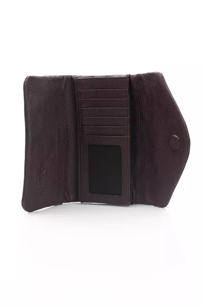 La Martina Black Leather Women Wallet