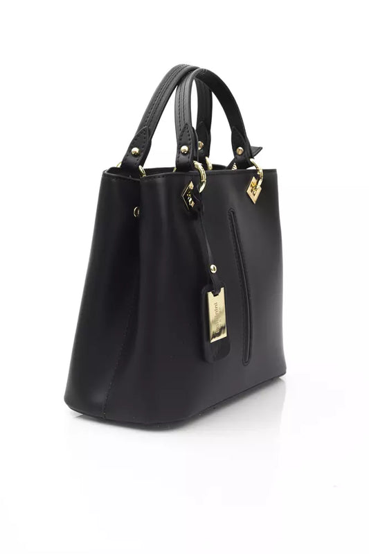 Baldinini Trend Black Cow Leather Women Handbag