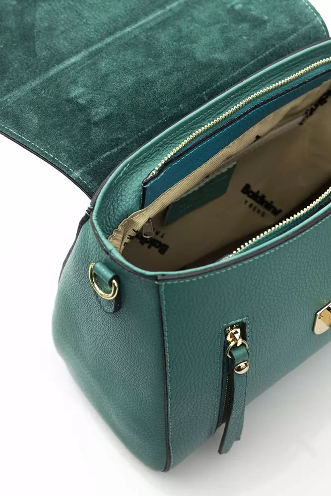 Baldinini Trend Green Leather Women Handbag