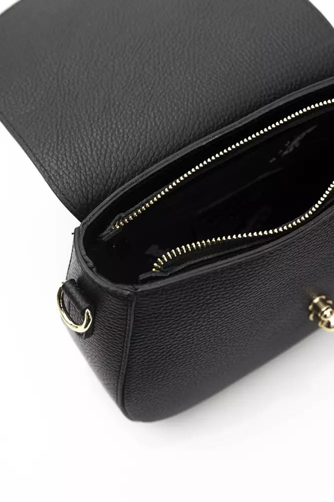 Baldinini Trend Black Leather Women Shoulder Bag