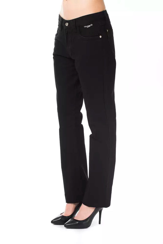 Ungaro Fever Black Cotton Women Jeans