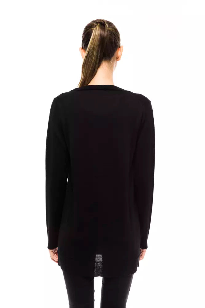 Ungaro Fever Black Wool Women Cardigan