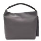 Pompei Donatella Gray Leather Women Shoulder Bag