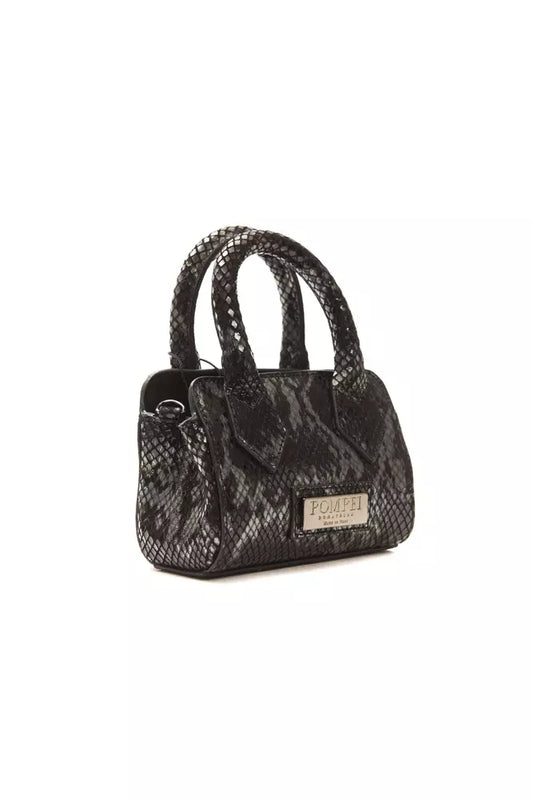 Pompei Donatella Gray Leather Women Handbag