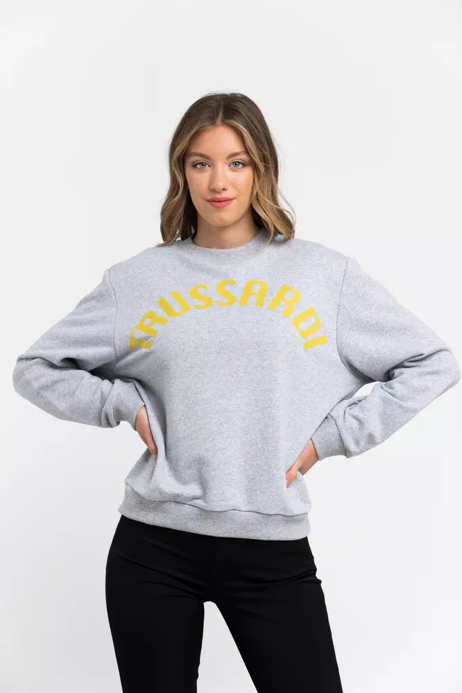 Trussardi Gray Cotton Women Sweater