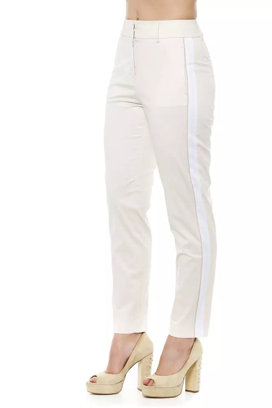 Peserico Beige Cotton Women Trouser