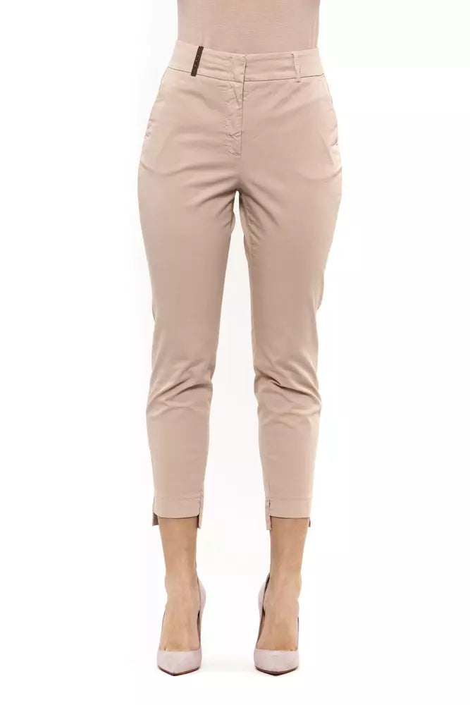 Peserico Pink Cotton Women Trouser