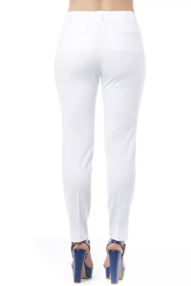 Peserico White Cotton Women's Trouser