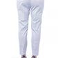 Peserico Light-Blue Cotton Women Trouser