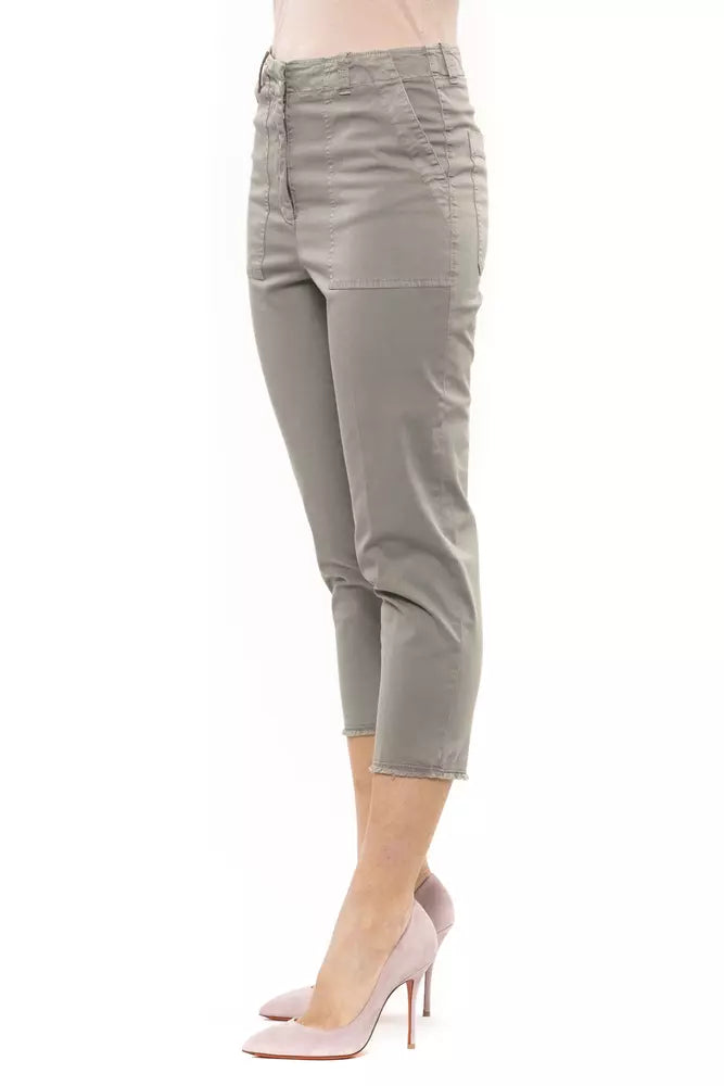 Peserico Green Cotton Women Trouser