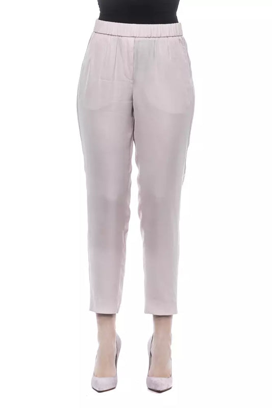 Peserico Pink Viscose Women Pant