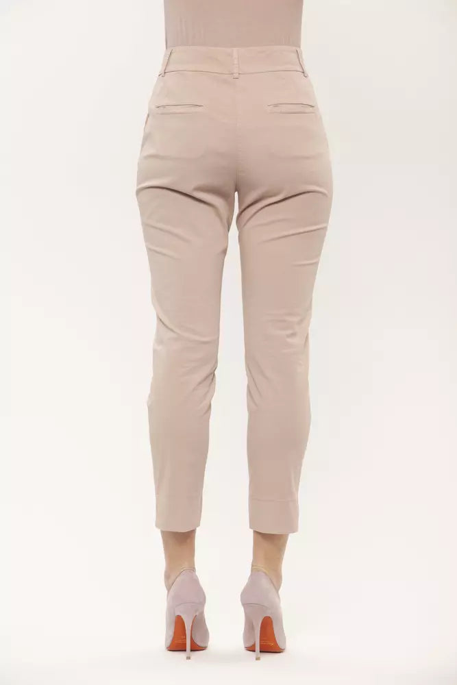 Peserico Pink Cotton Women Trouser