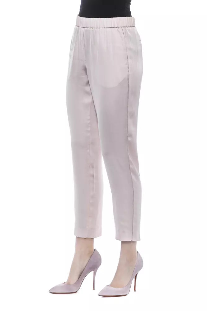 Peserico Pink Viscose Women Pant