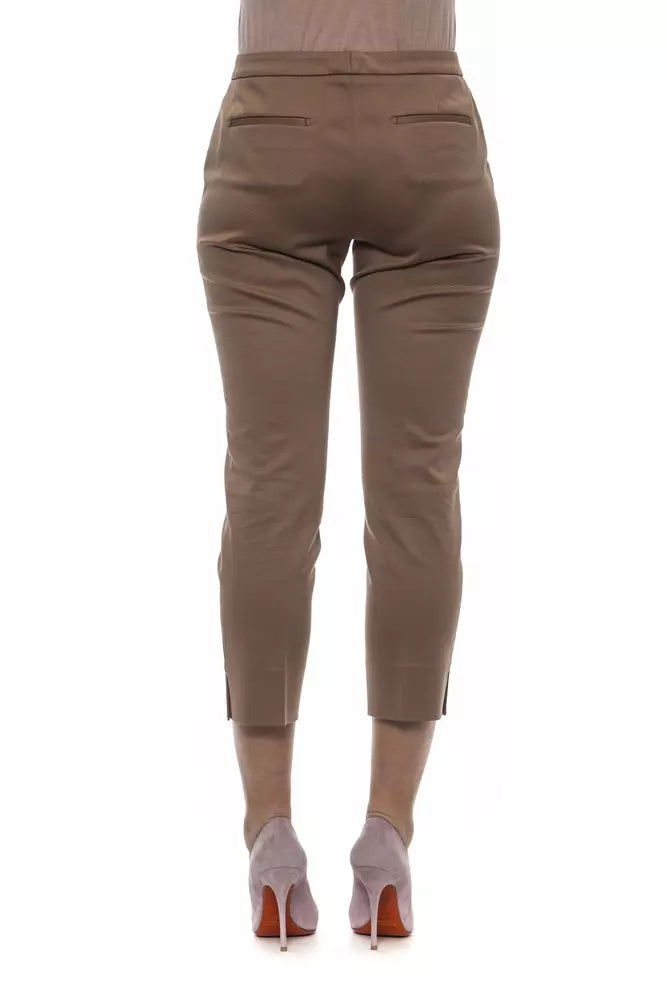 Peserico Beige Cotton Women Ankle Pant