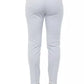 Peserico Light-Blue Cotton Women Trouser