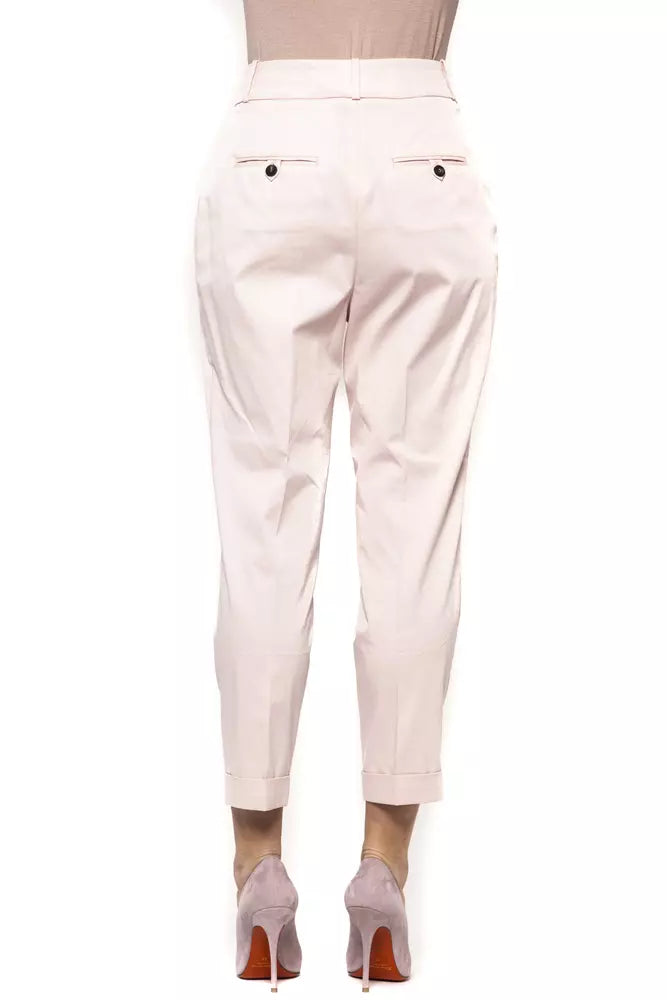 Peserico Pink Cotton Women Trouser