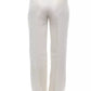 Peserico White Flax Women Palazzo Pant