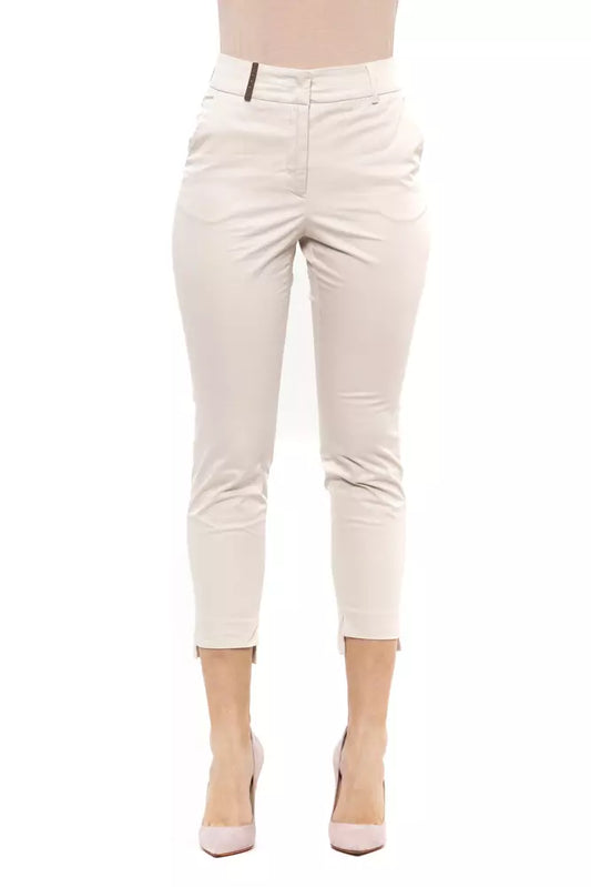 Peserico Beige Cotton Women Pants