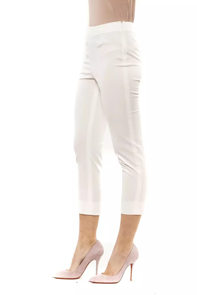 Peserico White Cotton Women Trouser