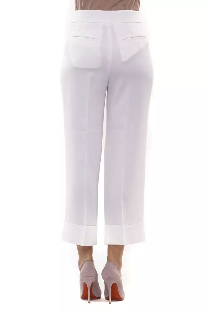 Peserico White Viscose Women Pants