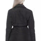 Sandro Ferrone Black Polyester Women Jacket