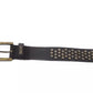 BYBLOS Black Leather Women Belt