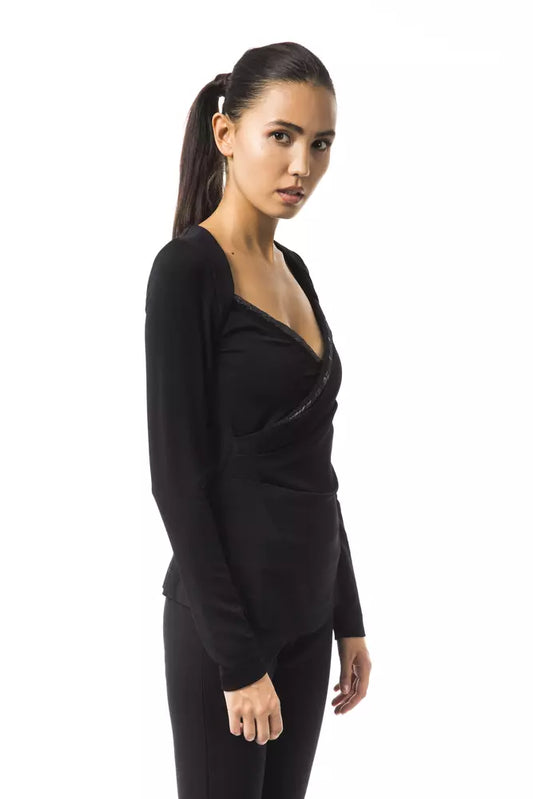 BYBLOS Black Viscose Women Top