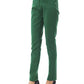 BYBLOS Green Cotton Women Slim Pant