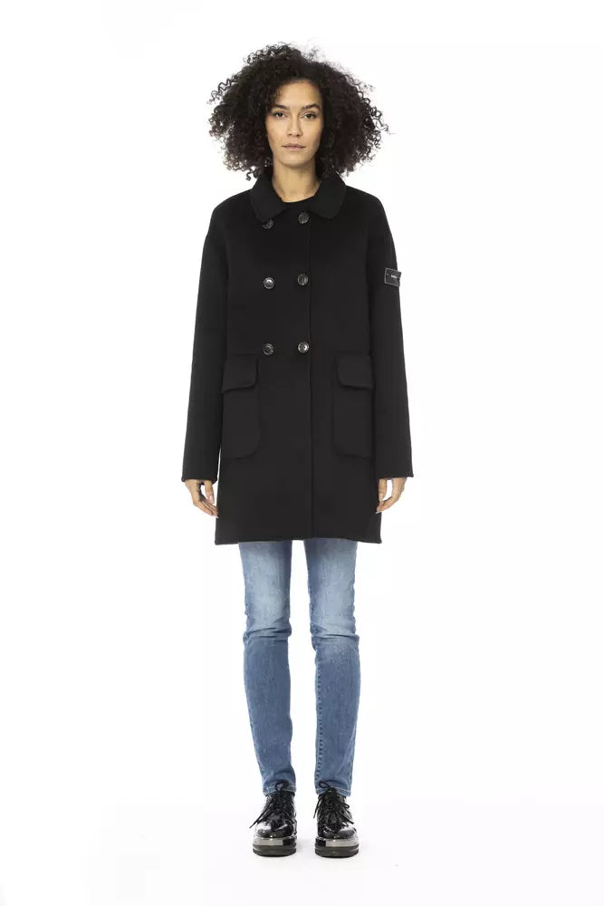 Baldinini Trend Black Wool Women Coat