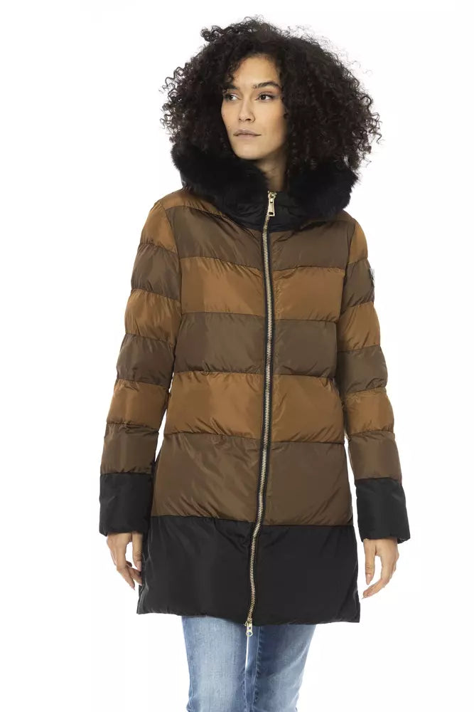 Baldinini Trend Brown Polyester Women Jacket