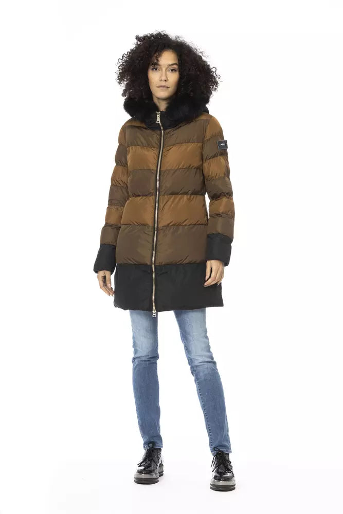 Baldinini Trend Brown Polyester Women Jacket