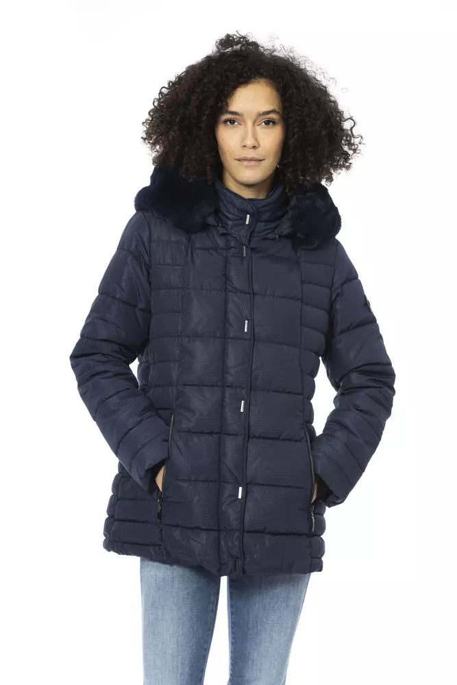 Baldinini Trend Blue Polyester Women Jacket