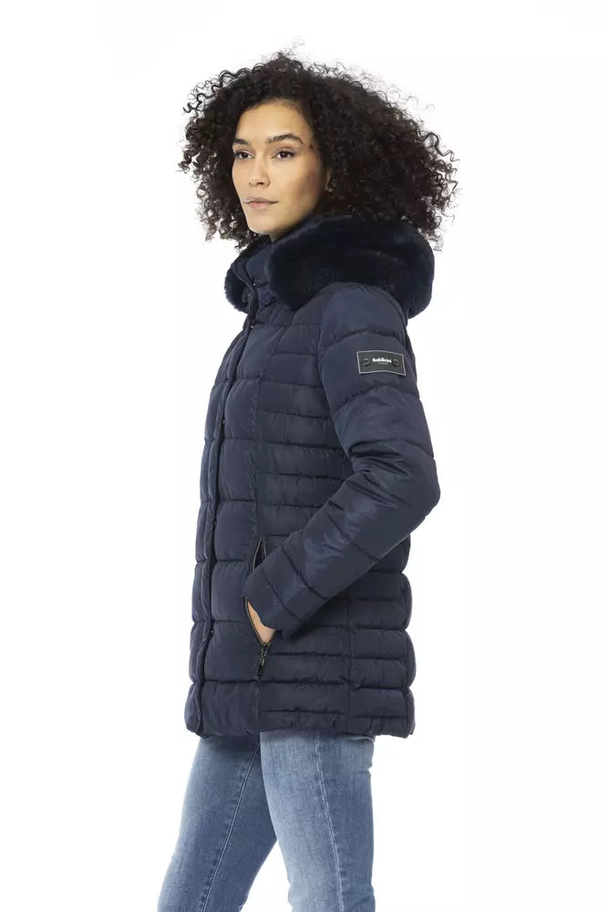 Baldinini Trend Blue Polyester Women Jacket