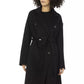 Baldinini Trend Black Wool Women Trench Coat