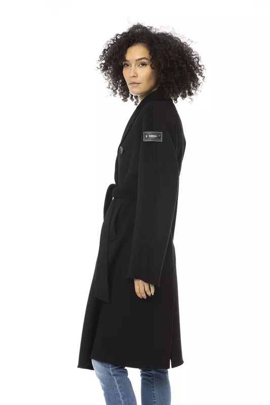 Baldinini Trend Black Wool Women Trench Coat