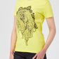 Custo Barcelona Yellow Cotton Women T-Shirt