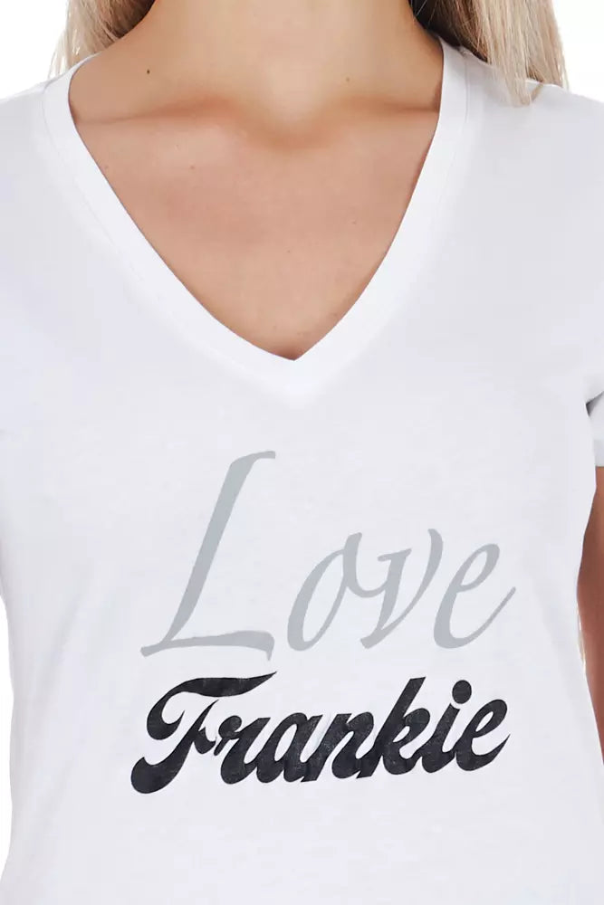 Frankie Morello White Cotton Women TShirt