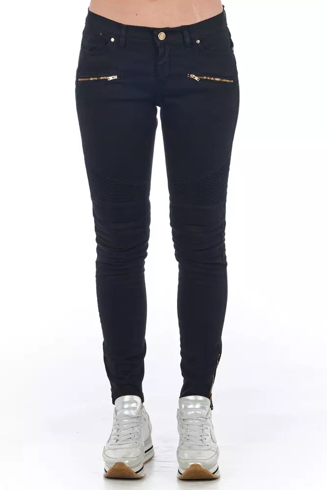 Frankie Morello Black Cotton Women's Jean