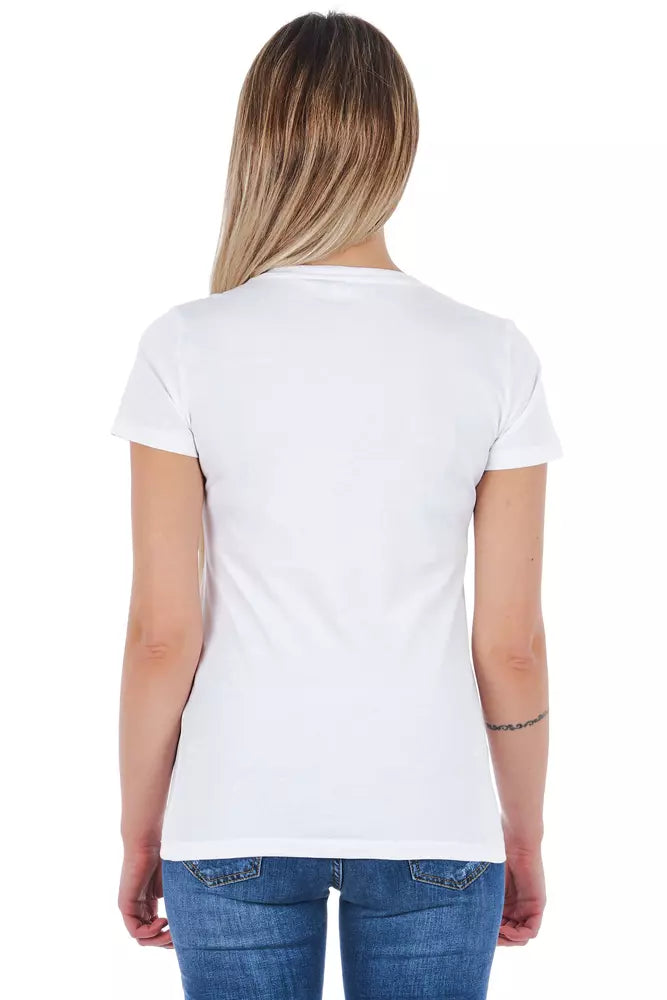 Frankie Morello White Cotton Women TShirt